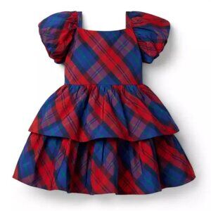 Janie and Jack Tiered Tartan Party Dress NWT